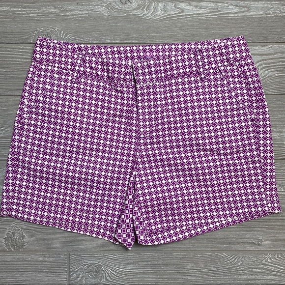 💙 Caslon Purple Printed Shorts 8 - Picture 5 of 8